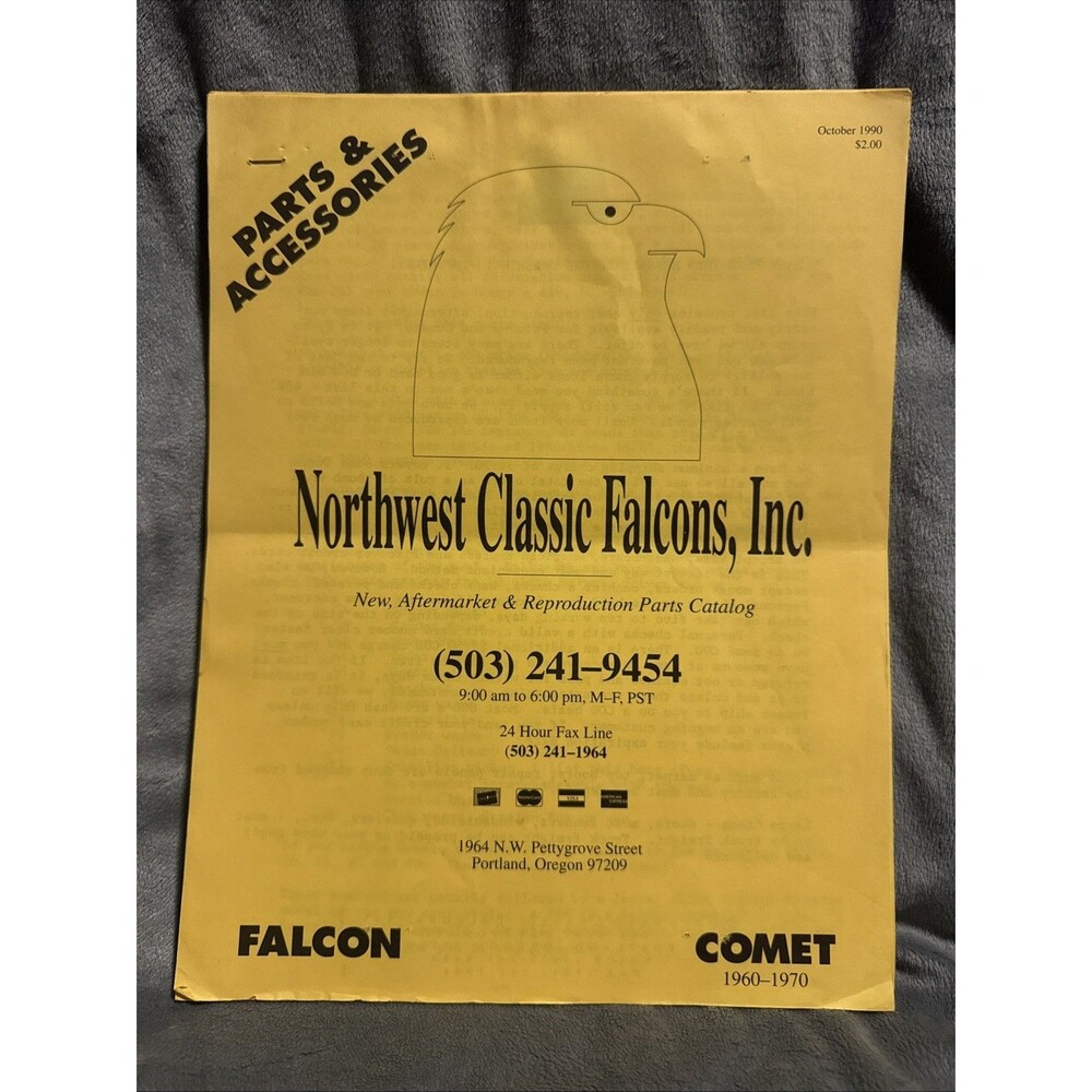Vintage Comet 1960-1970 Northwest Classic Falcons Inc Parts Accessories Catalog